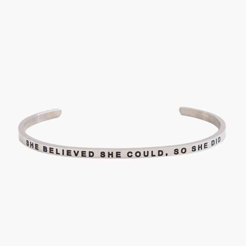 Mantra Band Silver Bracelet